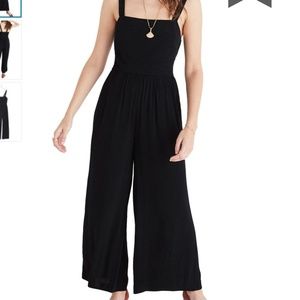 Madewell Smocked Crop Jumpsuit